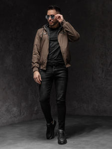 Kaki muška pamučna prijelazna jakna Bolf 84M3010A1