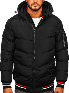 Crna prošivena zimska muška jakna Bolf 6971