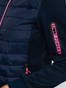 Ženska majica-jakna s kapuljačom tamnoplava Bolf KSW4001A1