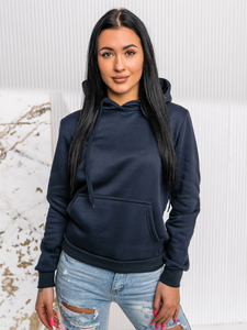 Ženska majica s klokanom Mornarsko plava Bolf W02A1