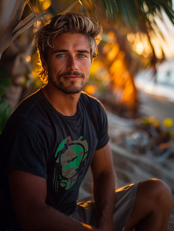 Crna pamučna muška majica s printom Bolf 192379A2