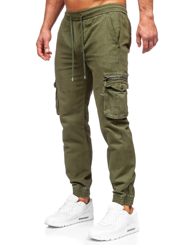 Kaki jogger hlače cargo muške Bolf MP0181MV