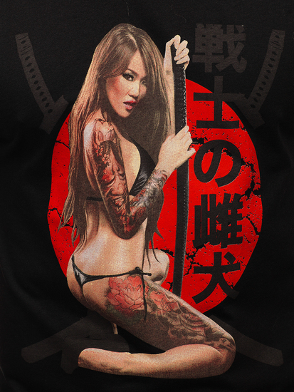 Crna muška majica s printom Bolf 192377