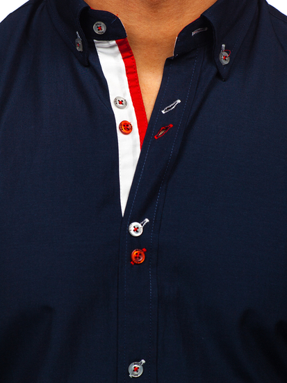 Tamnoplava košulja muška dugih rukava Bolf 20710