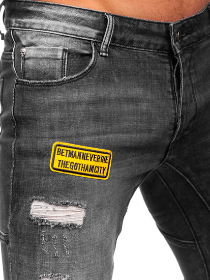 Muške crne traper hlače regular fit Bolf MP0047N