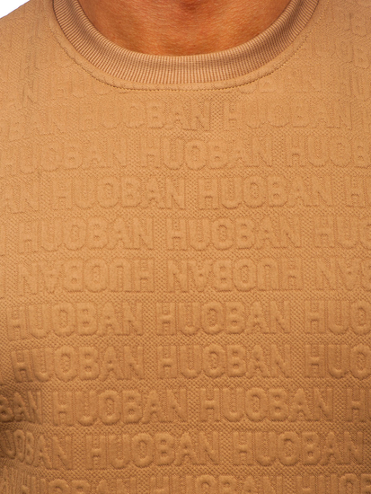 Bež muška majica s printom bez kapuljače Bolf LJ0599