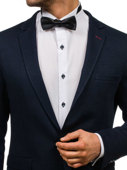 Elegantna leptir mašna muška crna Bolf M001