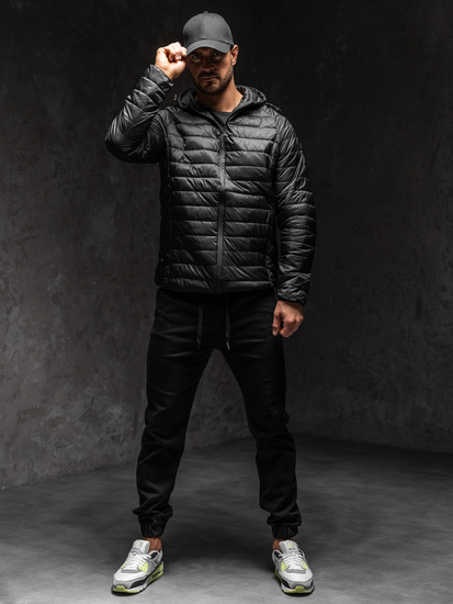 Crna muška prošivena međusezonska jakna Bolf 58M13021A1