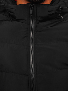 Crna prošivena zimska muška jakna Bolf 6971