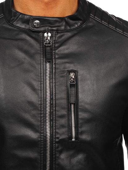Muška kožna jakna crna Bolf 11Z8057