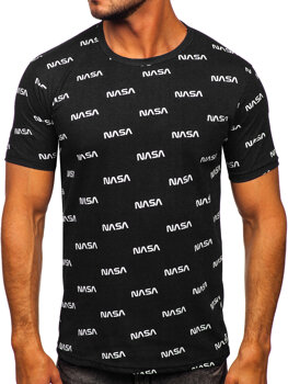 Crna muška majica s printom Bolf 14950