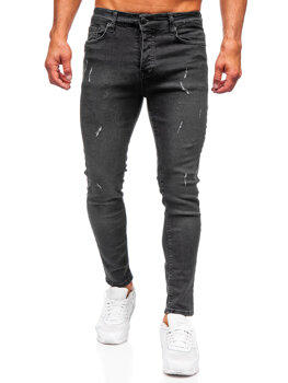 Crne muške slim fit jeans hlače Bolf 6513