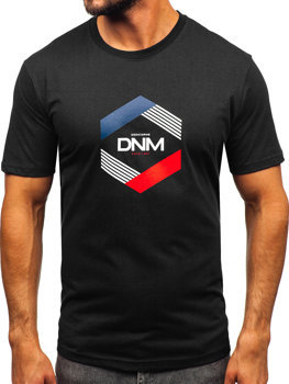 Crni pamučni muški t-shirt s printom Bolf 14741