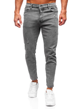 Grafitne skinny fit muške traperice Bolf 5909