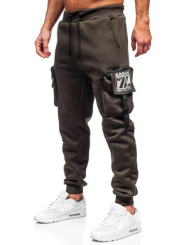 Muške tople Cargo joggers Zelena Bolf K23