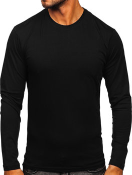 Muški longsleeve bez tiska crni Bolf 1209