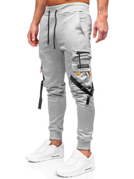 Sive muške hlače jogger cargo Denley HS7162