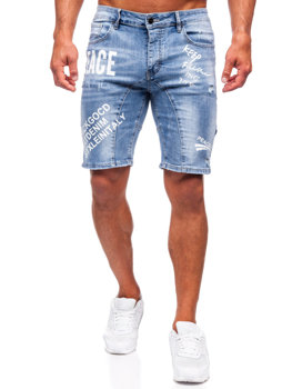 Svijetloplave kratke jeans hlače za muškarce Denley MP0259BC