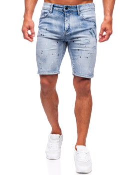 Svijetloplave kratke jeans hlače za muškarce Denley MP0262BC