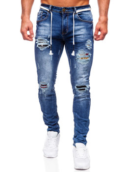 Tamnoplave muške traper hlače slim fit Bolf E7789