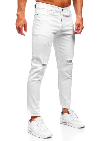 Bijele muške slim fit jeans hlače Bolf 5872