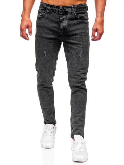 Crne muške slim fit jeans hlače Bolf 6497