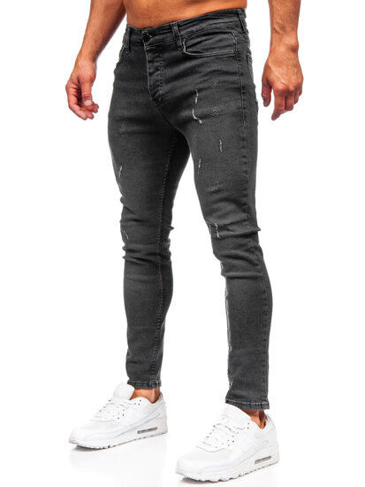 Crne muške slim fit jeans hlače Bolf 6513