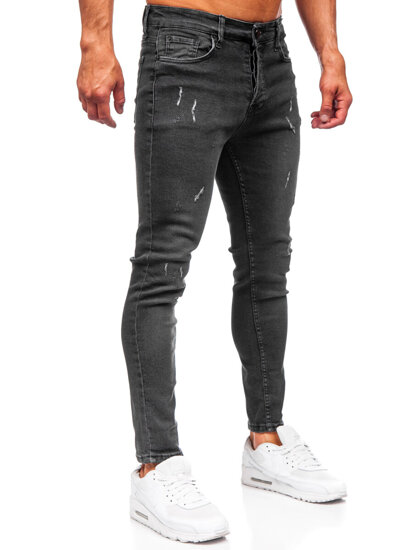 Crne muške slim fit jeans hlače Bolf 6513