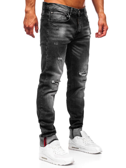 Crne muške slim fit jeans hlače Bolf MP0126N