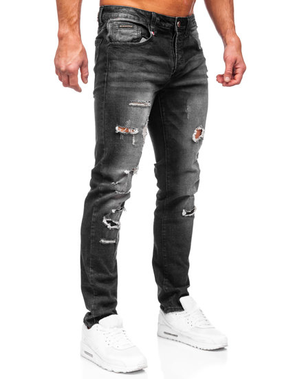 Crne muške traper hlače slim fit Bolf MP0086N