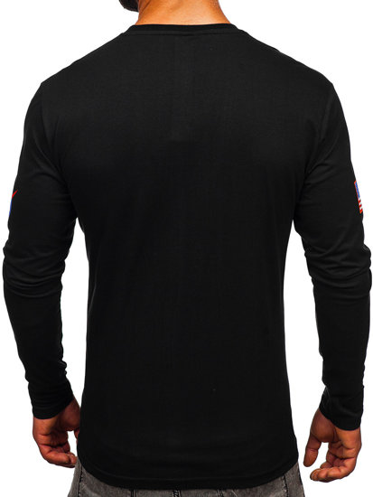 Crni muški longsleeve s printom Bolf 146748