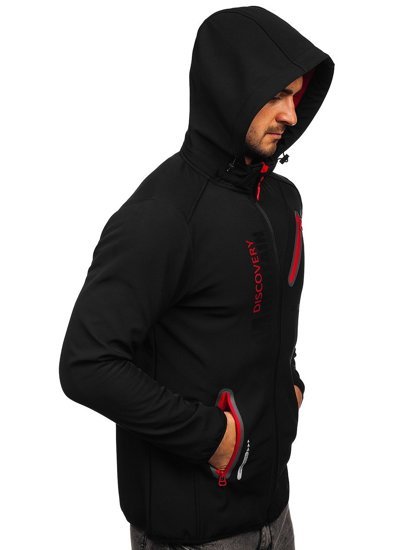 Crveno-crni muški softshell kaput Bolf HH023