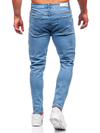 Czarne spodnie jeansowe męskie regular fit Denley 6094