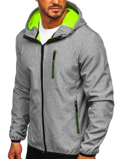 Grafitna jakna muška prijelazna softshell Bolf KS2195