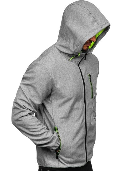 Grafitna jakna muška prijelazna softshell Bolf KS2195