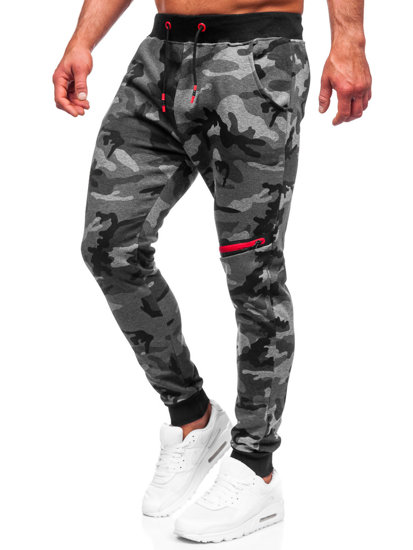 Grafitne sportske hlače muške camo Bolf KK04