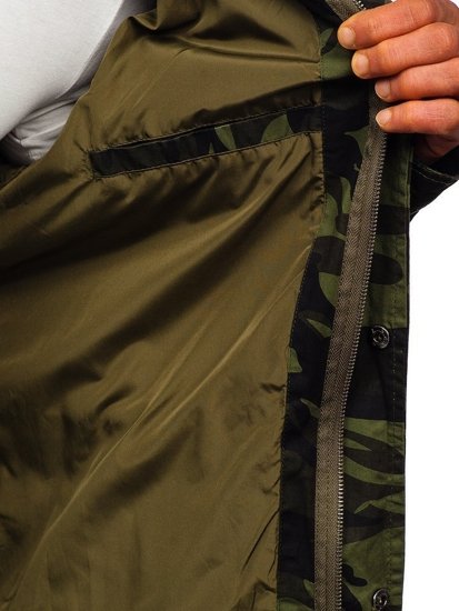 Jakna muška prijelazna parka camo-kaki Bolf 5391