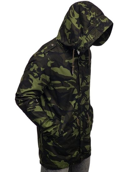 Jakna muška prijelazna parka camo-kaki Bolf 5391