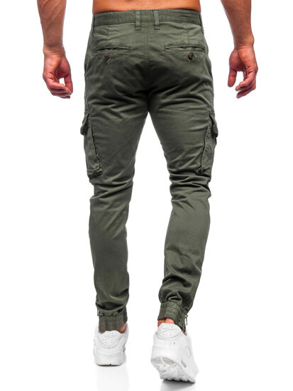 Khaki cargo muške jogger hlače od materijala Bolf 77322