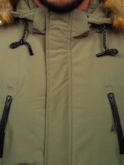 Khaki zimska muška parka Alaska Bolf WX032B