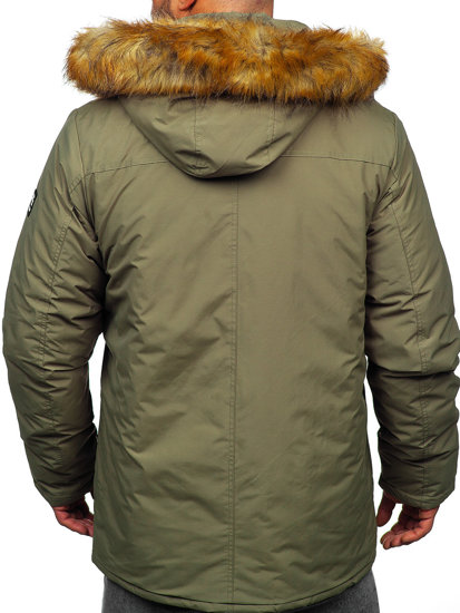 Khaki zimska muška parka Alaska Bolf WX032B