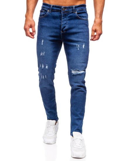 Mornarsko plave muške slim fit jeans hlače Bolf 6566-2