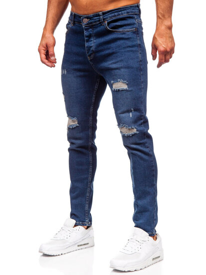 Mornarsko plave muške slim fit jeans hlače Bolf 6569