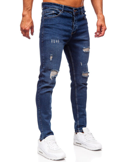 Mornarsko plave muške slim fit jeans hlače Bolf 6569