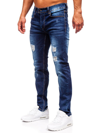 Mornarsko plave muške slim fit jeans hlače Bolf MP0017BS