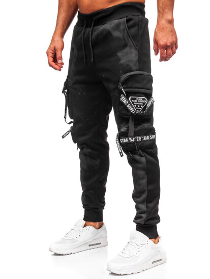 Muške tople Cargo joggers Crna Bolf HSS342