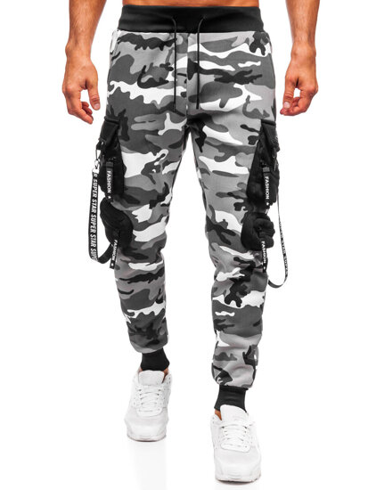 Muške tople Cargo joggers Sivo Bolf HSS112