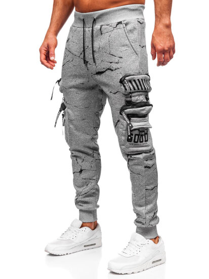 Muške tople Cargo joggers Sivo Bolf HSS339