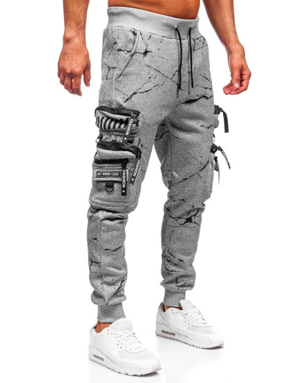 Muške tople Cargo joggers Sivo Bolf HSS339