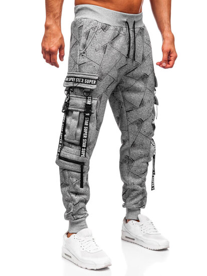 Muške tople Cargo joggers Sivo Bolf HSS340